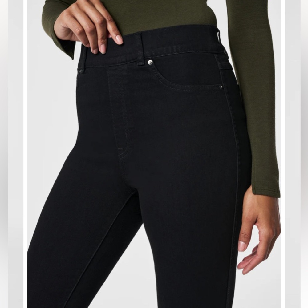 SPANX Black Denim Ankle Skinny Jean in PM - EUC - Picture 4 of 6